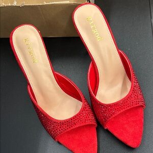 Women size 9 1/2 red shoes, GIRGOD brand Red Women's Shoes no box